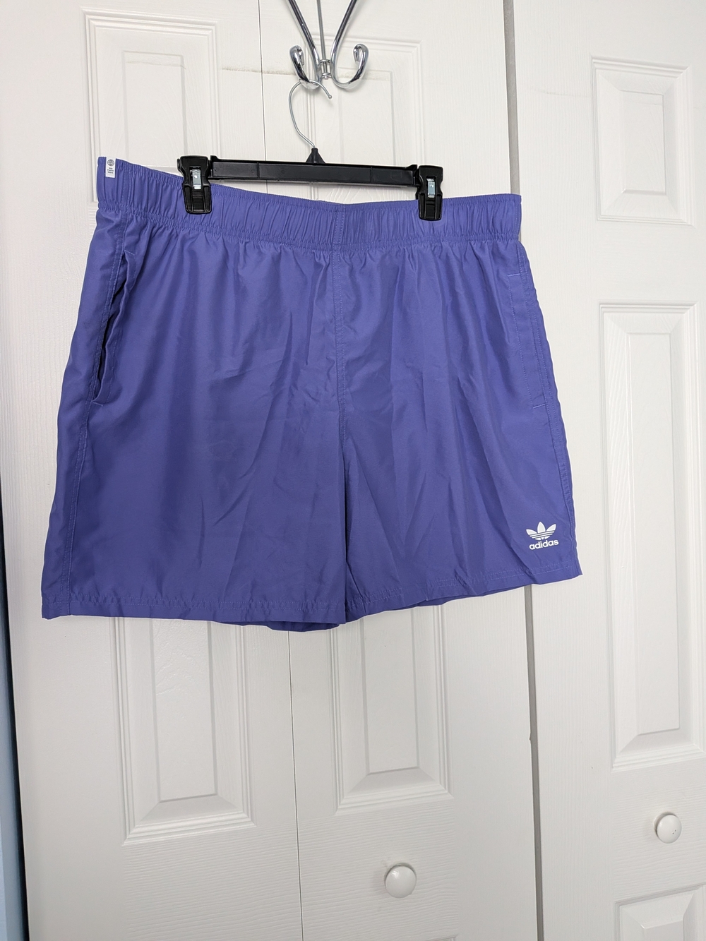 adidas Lavender Trefoil Athletic Shorts